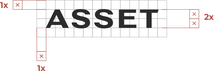 Охранное поле логотипа ASSET 1