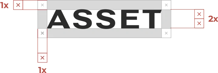 Охранное поле логотипа ASSET 2