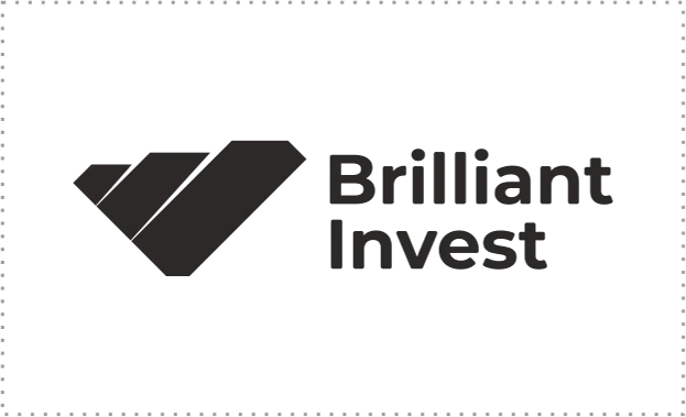 Монохромный вариант 1 логотипа Brilliant Invest