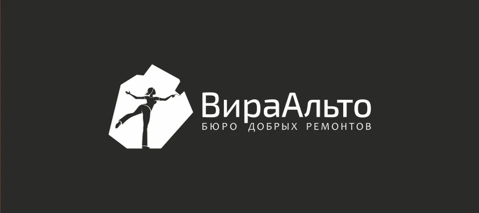 Логотип ВираАльто на темном фоне